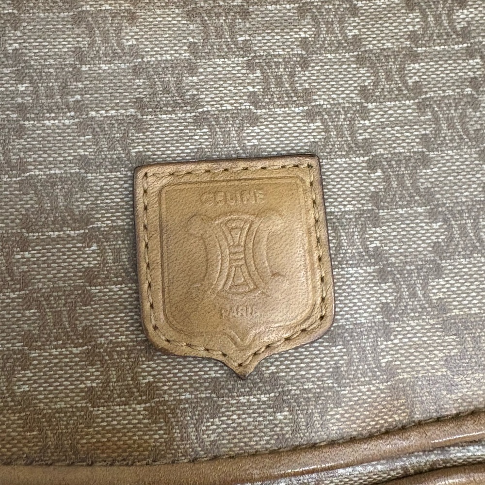 CELINE Macadam Shoulder Bag Triomphe Logo PVC Leather Vintage - Picture 10 of 10